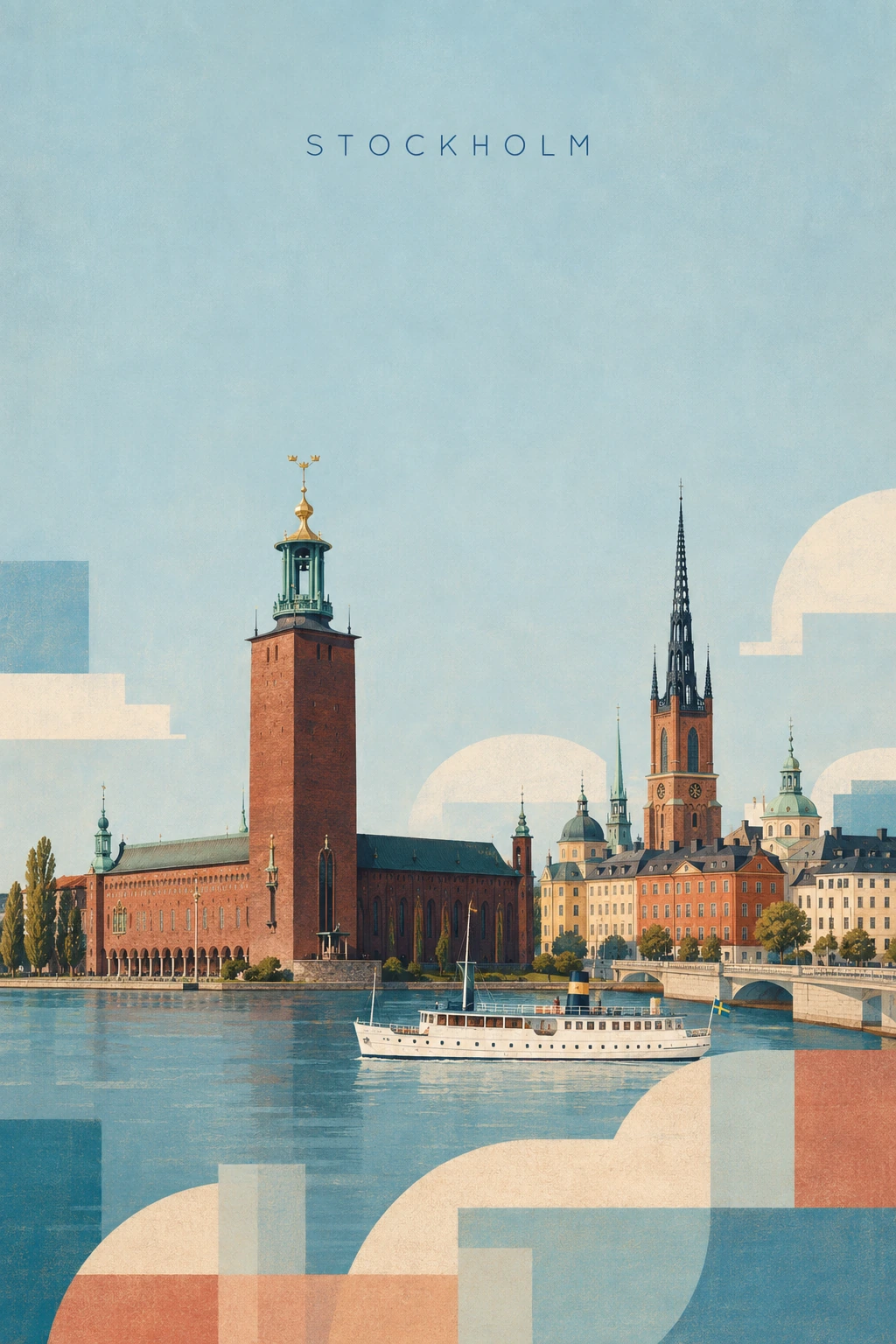 Stockholm travel poster artwork
